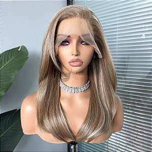 FULL LACE FRONT AURORA LOIRO ESCURO COM MECHAS 13 X 6