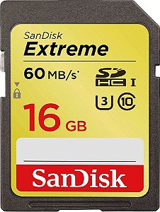 Cartão de Memória SanDisk SD Extreme 60MB/s 16GB