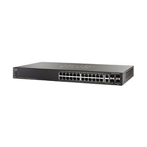 Switch PoE Cisco com 24 Portas Gigabit + 2 Gigabit/SFP + 2 SFP 5Gbe