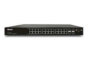 SWITCH 24 PORTAS GIGABIT GERENCIÁVEL POE + 2 GBIC - MICRONET