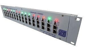 Patch Panel POE - 16 saidas LAN e POE com 3 entradas de tensoes - FAG
