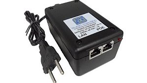 Injetor Box POE - 1 saída LAN e POE