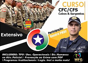 CURSO ONLINE EXTENSIVO CFC/CFS  - Cabos e Sargentos da PMSC 2022/23 !   - Incluindo TPO / DOC OP /  POP´s PREVENÇÃO AO CRIME  e muito mais!