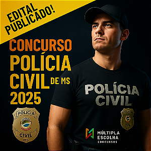 CURSO ONLINE PÓS-EDITAL ** PC/MS POLÍCIA CIVIL MATO GROSSO DO SUL 2025  - ** ESCRIVÃO DE POLÍCIA  **  Nível Superior