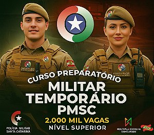CURSO ONLINE - PMSC| MILITAR TEMPORÁRIO POLÍCIA MILITAR DE SC - CURSO PRÉ E PÓS-EDITAL.