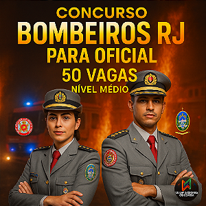 CURSO OFICIAL CFO BOMBEIROS RJ 2025 (( * 1º CADETE * )) NÍVEL MÉDIO EDITAL PUBLICADO