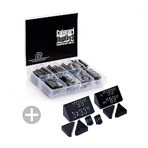 Kit Combo 190 peças - Preto com Prata (p/ Mesa)