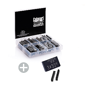 Kit Combo 190 peças - Preto com Prata (p/ Vestuário)