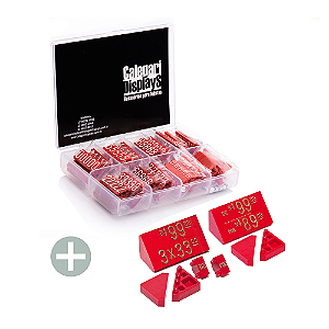Kit Combo 190 peças - Vermelho com Dourado (p/ Mesa)