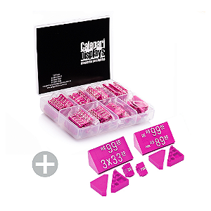 Kit Combo 190 peças - Rosa  com Branco (p/ Mesa)