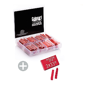 Kit Combo 190 peças - Vermelho com Branco (p/ Vestuário)