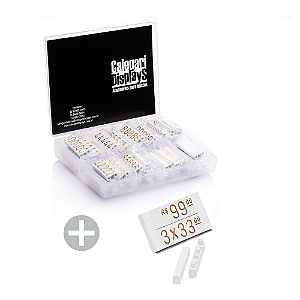 Kit Combo 190 peças - Branco com Dourado (p/ Vestuário)