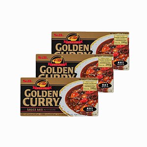 Kit Golden Curry Karakuchi 220G ( 3 Unidades - Karê) - S&B