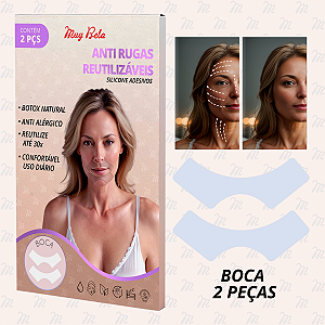 Adesivos Anti Rugas para Rosto Modelo:2 Peças (Boca)