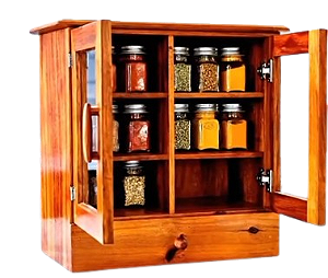 Porta tempero de Parede em Madeira Retro