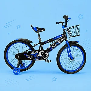 Bicicleta Infantil Menina Turbo Aro 16 LED + Rodinha LED + Freio V-Brake + Cesti