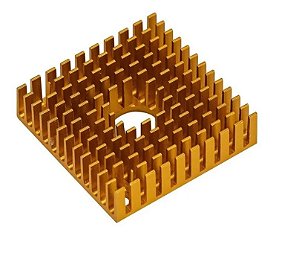 DISSIPADOR DE ALUMINIO 40*40*11mm DOURADO