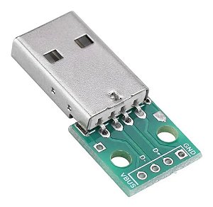 MODULO ADAPTADOR CONECTOR USB MACHO 2.0 DIP