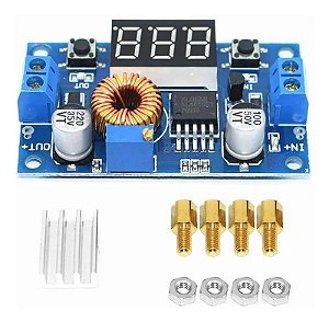 MODULO CONVERSOR DC STEP DOWN 5A XL4015 * COM VOLTIMETRO