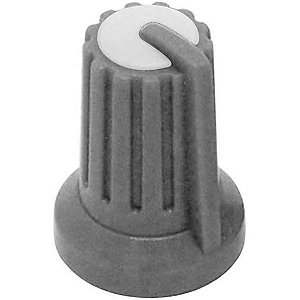 KNOB ROTATIVO ESTRIADO CINZA CLARO 15MM X 20MM