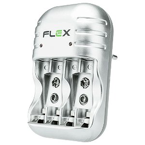 CARREGADOR DE PILHAS AA, AAA E 9V - FX-C03
