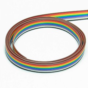 FLAT CABLE COLORIDO 10X26 AWG 1/2 metro