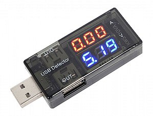 Testador USB  Amperímetro e Voltímetro