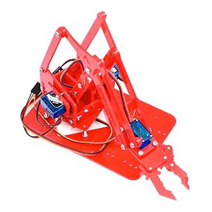 KIT BRACO ROBOTICO EM ACRILICO COM MALETA - COR VERMELHO