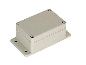 CAIXA PLASTICA DE CIRCUITOS 100*68*50MM BRANCA COM ABA