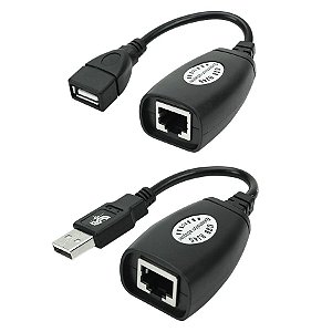 CABO EXTENSOR USB A MACHO PARA USB A FEMEA VIA RJ45 50M
