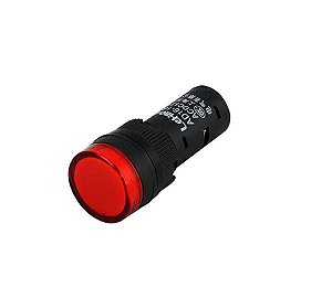 SINALEIRO INDICADOR C/ LED 12V - AD16-16C - VERMELHO 16MM