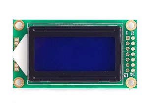 DISPLAY LCD 8X2 AZUL COM BACKLIGHT