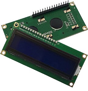 DISPLAY LCD 16X2 C/ BLACKLIGHT AZUL COM PINOS JÁ SOLDADOS