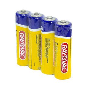 PILHA AA RAYOVAC C/ 4 UNIDADES ZINCO-CARVAO