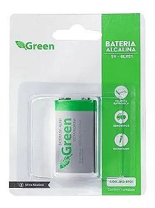 BATERIA 9V ALCALINA 6LR61 - GREEN