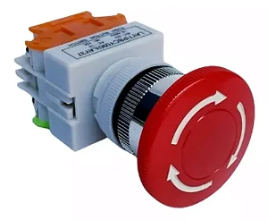 BOTAO DE EMERGENCIA TIPO COGUMELO 1NC + 1NO 22mm