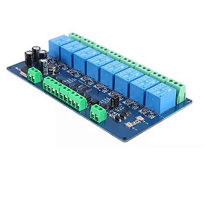 MODULO RELE 5V 8 CANAIS RS485 TTL MODBUS RTU