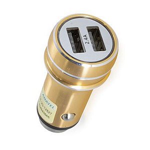 Carregador Veicular USB Duplo 3.4/2.4 - Cores Sortidas