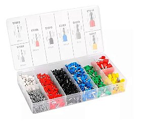 KIT TERMINAIS ELETRICOS ILHOS TUBULAR - 1200 PECAS COM BOX