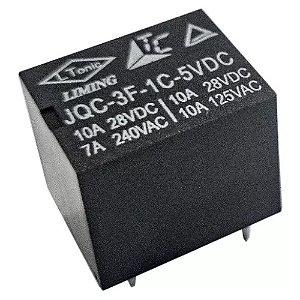 RELE JQC-3F-1C 05VDC 10A (T73) 5P. PRETO