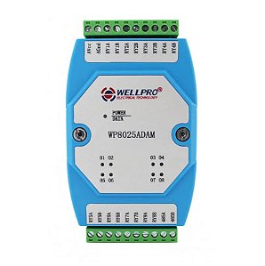 WP8025ADAM - MODULO I/O RS-485 MODBUS RTU 8 SAIDAS A RELE SPST