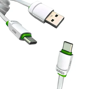 CABO DE DADOS E CARGA RAPIDA USB TIPO C 2.4A KAIDI