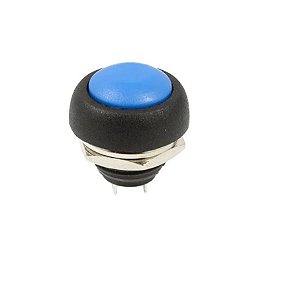 KIT COM 10X BOTÕES SEM TRAVA A PROVA D'AGUA 12mm - AZUL