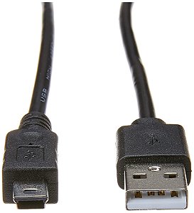 CABO USB 2.0 - USB A MACHO + MINI USB (V3) 2.0 - 1.80M - PRETO
