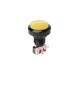 BOTAO ARCADE FLIPERAMA ILUMINADO 45mm - AMARELO
