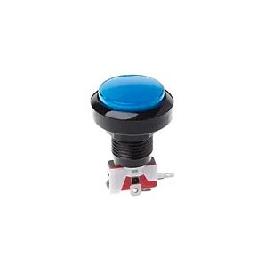 BOTAO ARCADE FLIPERAMA ILUMINADO 45mm - AZUL