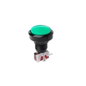 BOTAO ARCADE FLIPERAMA ILUMINADO 45mm - VERDE