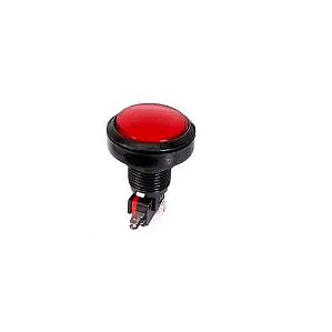 BOTAO ARCADE FLIPERAMA ILUMINADO 45mm - VERMELHO