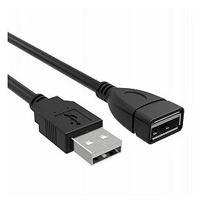 Cabo Extensor Usb 2.0 AM + AF com 150cm Preto - 03507