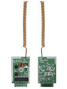 CONJUNTO TRANSMISSOR E RECEPTOR RF 315/433 MHZ - 300 A 4000 METROS